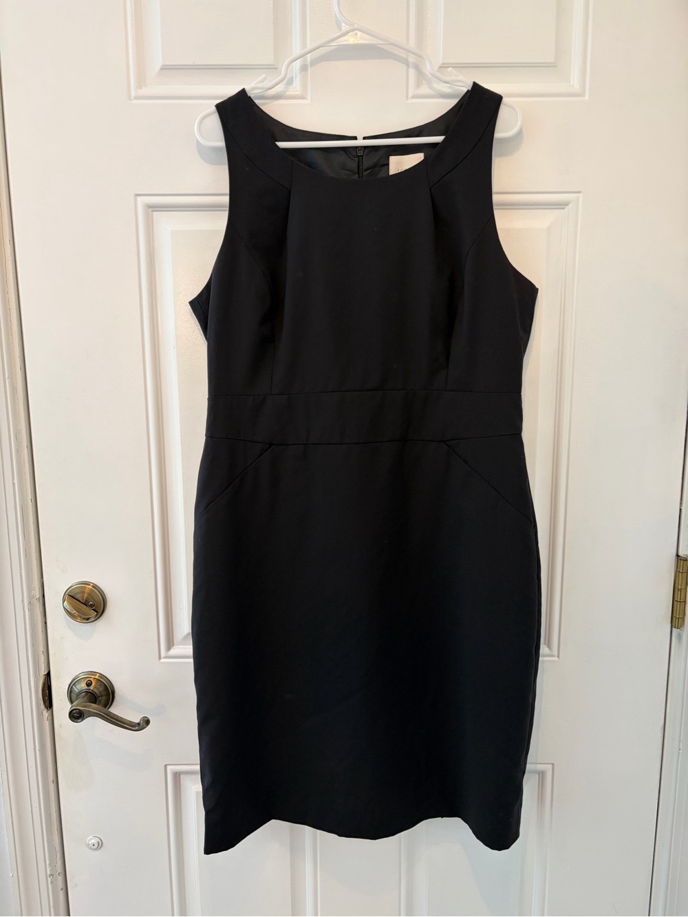J. Crew Black Sleeveless Sheath Dress